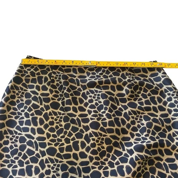 Vintage Ann Taylor Giraffe Print Silk Skirt - Picture 5 of 6
